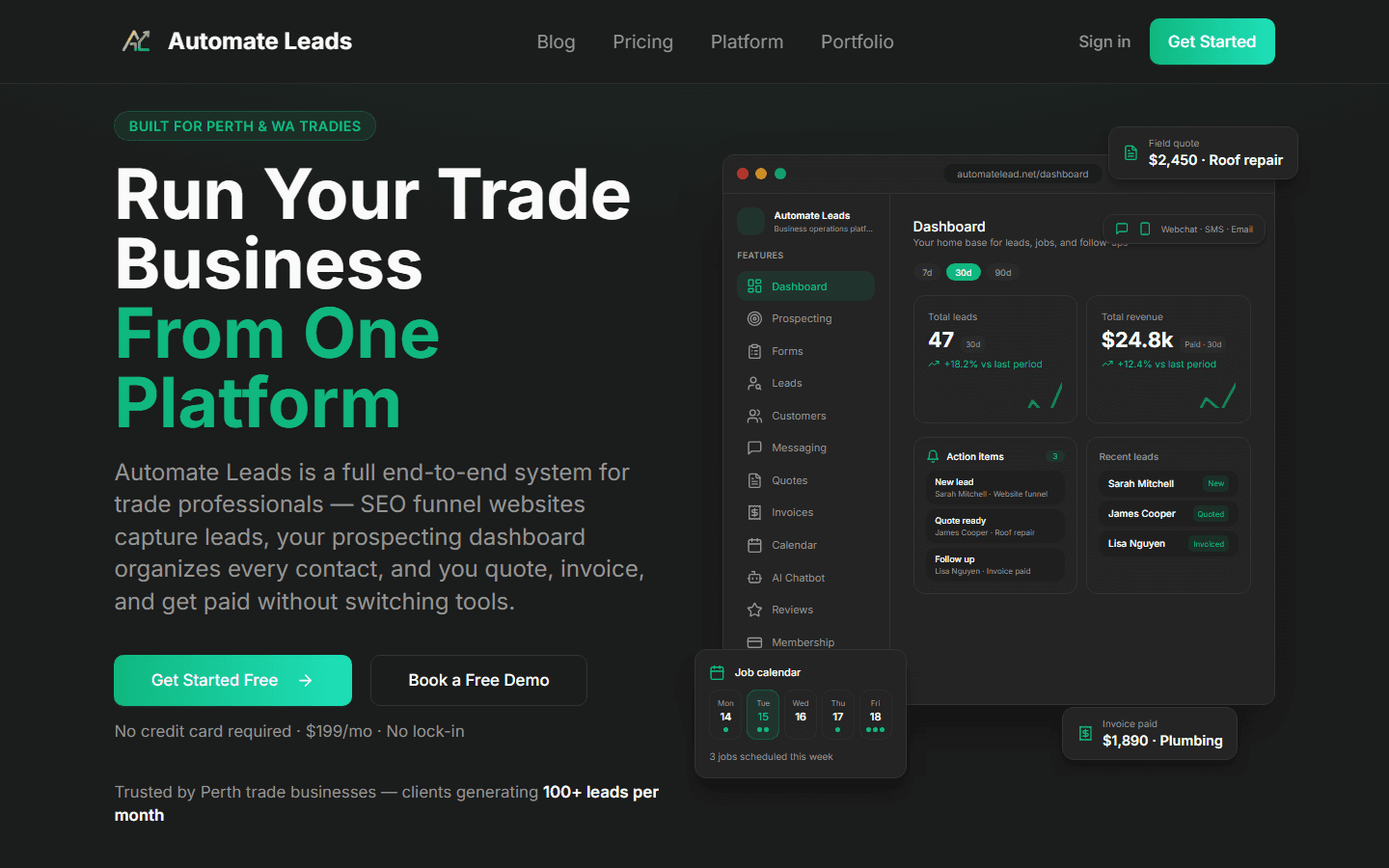 Automate Leads preview